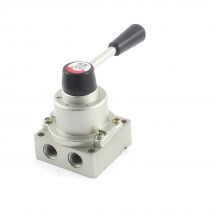 VH-200-02 G1/4" Port 4 Way 3 Position Hand Rotary Lever Valve Max.1.0 Mpa