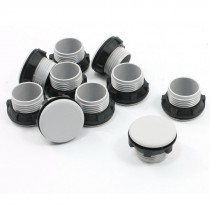 Plastic Panel Plug for 22mm Mount Hole Push Button Switch Black Gray 10 Pcs