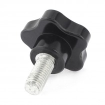Machine 55mm Height 12mm Diameter Thread Star Clamping Knob Grip Black