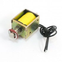 DC24V Linear Motion 0.003-0.1Kg Force Electromagnet w Spring Plunger