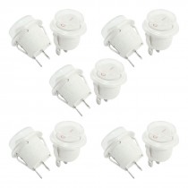 10 Pcs Panel Mount 2 Pin SPST Waterproof Rocker Switches 6A 250VAC 10A 125VAC
