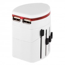 Travel Universal All-in-one EU UK US AU Power Plug USB Port Socket Adapter Black