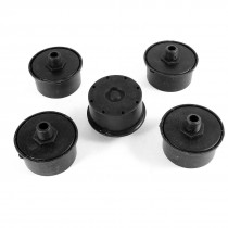 3/8" PT Threaded Plastic Round Silencer Muffler Black for Air Compressor