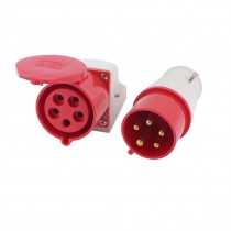 32A 220-380V 4P+E IEC309-2 5 Pin Plug w Waterproof Coupler Contector Socket