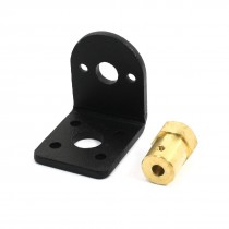 25mm DC Gear Motor Seat Bracket Horizontal Mount w 4mm Hex Coupler