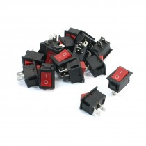 15 Pcs 6A 250VAC 10A 125VAC 2 Terminal SPST ON/OFF Rocker Switches