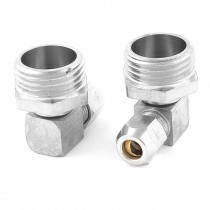 2 Pcs 1 2" PT Male to 6mm Elbow Quick Coupler Air Fitting Right Angle Connector