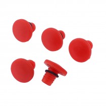 Spare Parts Red Plastic 11mm Male Thread Air Compressor Component Oil Plug 5 Pcs