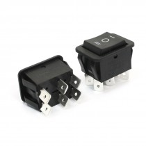 2 pcs 15A 250VAC 20A 125VAC 6 Pin DPDT 3 Position Latching Rocker Switch for Car