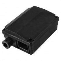 Black Plastic Rectangle Motor Junction Box 12mm Wire Hole