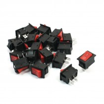 20 Pcs 2Terminal SPST Soldering Rocker Switches 6A 250VAC 10A 125VAC