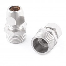 3 8" PT Male Threaded to 8mm Tube Connector Hose Quick Joint Adapter 2 Pcs