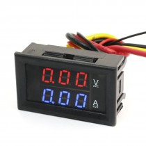 Red Blue LED Display Voltmeter Ammeter DC0-100V 5A Volt Measuring