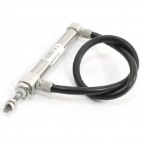 10mm Bore 50mm Stroke 1.0Mpa Pneumatic Cylinder w Black 6x4mm PU Tube