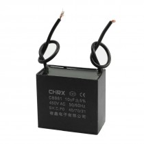 CBB61 450VAC 10uF 5% Tolerance Non Polar Fan Motor Running Capacitor