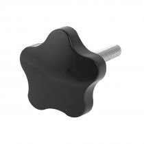 Screw Design 8mm Thread Dia Star Head PLastic Clamping Knob Grip