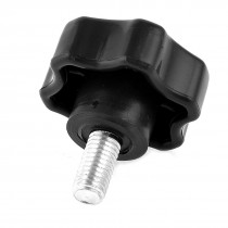 M10x20mm Male Thread Black Plastic Star Head Clamping Knob