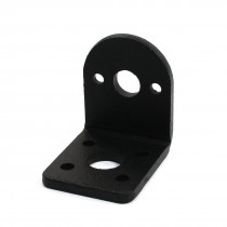 Black Metal L Shape Mounting Bracket Holder for 25mm Gear Motor