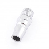 Silver Tone 1/4" PT Male Thread Diameter Air Quick Coupler Connector Fitting