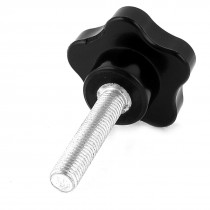 80mm Height 47mm x 10mm Thread Dia Screw on Plastic Star Clamping Knob