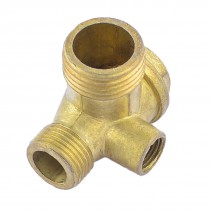 1/8" 3/8" 1/2" PT Threaded Air Compressor Fittings Check Valve Gold Tone