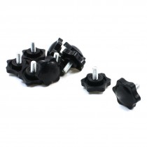 10 Pcs 6mm Thread 13mm Diameter Plastic Star Cap Metal Clamp Knob