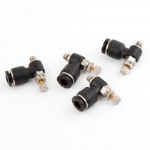 4 Pcs 6mm Hose Dia Push in Quick Fittings Connectors Pneumatic Tool