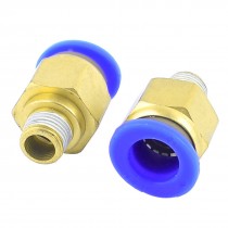 10mm x 1 8" PT Threaded Pneumatic Straight Quick Connector Coupler 2pcs