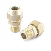 2pcs 1 4"PT Male Thread 5 16" Tube Brass Pneumatic Air Quick Connector Coupler