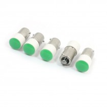 5pcs Electrical BA9S Mounted Green LED Indicator Light Lamp Bulb 24V 5A