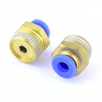 3 8" PT Male Thread to 6mm Air Pneumatic Pipe Tube Straight Quick Coupler 2pcs