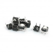 10Pcs 4-Pin Through Hole Mount Momentary Actuator Tactile Switch 6 x 6 x 4mm