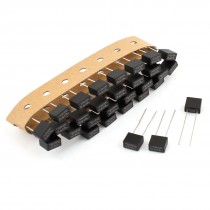 30 Pcs 250V 1A Slow Blow Type DIP Radial Lead Micro Fuse 7.5x8x4mm