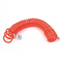 8mm Outside Dia Air Compressor PU Tube Hose Pipe Orange Red 6M