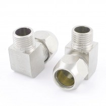 2 Pcs 1 4" PT Male to 12mm Swivel Elbow Quick Coupler Air Connector Fitting