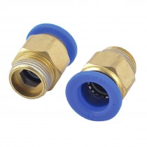 3 8" PT Male Thread to 12mm Hole Straight Push in Pneumatic Quick Coupler 2pcs