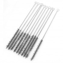 28cm Long 8mm Diameter Steel Wire Tube Brush Cleaning Tool 10pcs