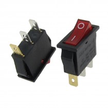 2x Red Light illuminated ON/OFF SPST Snap In Rocker Switch 15A/250V 20A/125V AC