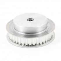 Silver Tone Aluminum Alloy 40 Teeth 10mm Pilot Bore Screwed Timing Pulley