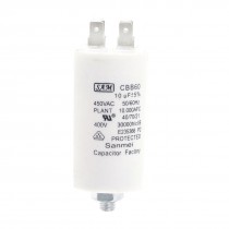 CBB60 AC 450V 50/60Hz 10uF 8mm Thread Polypropylene Film Motor Capacitor