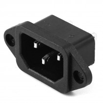 IEC320 C14 3 Terminals Inlet Male Power Plug Adaptor 10A AC 250V