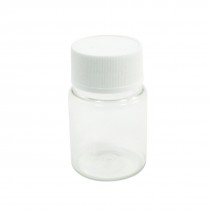 60ML Capacity Laboratory Storage Clear Plastic Widemouth Bottle White