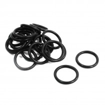 20Pcs 22.3mm x 2.65mm Flexible Rubber Oil Sealed Filter O Rings Black