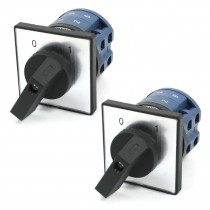 2pcs Panel Mounting 2 Positions Combination Changeover Switch HZ5-20/4L03