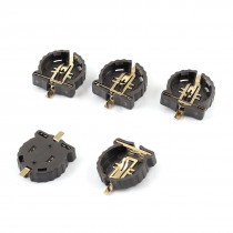 5 PCS Chocolate Color CR1220 Button Cell Battery Plastic Socket Holder Case