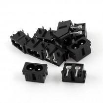 10 Pcs Black Male Plug IEC320 C8 AC Power Socket Connector AC 250V 2.5A