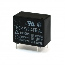 Coil DC 12V 4 Soldering Pin SPST General Purpose Power Relay Black