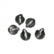 CR2016 2025 2032 Dual Button Battery Holder Socket Black 5 Pcs