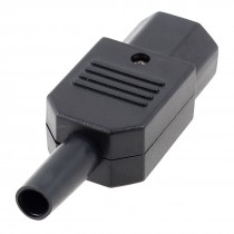 Black C13 Female Socket Rewirable Power Adapter AC 250V 10A
