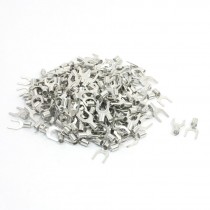 200pcs SNB2-5 Fork Type Non-Insulated Spade Cable Terminals for AWG16-14